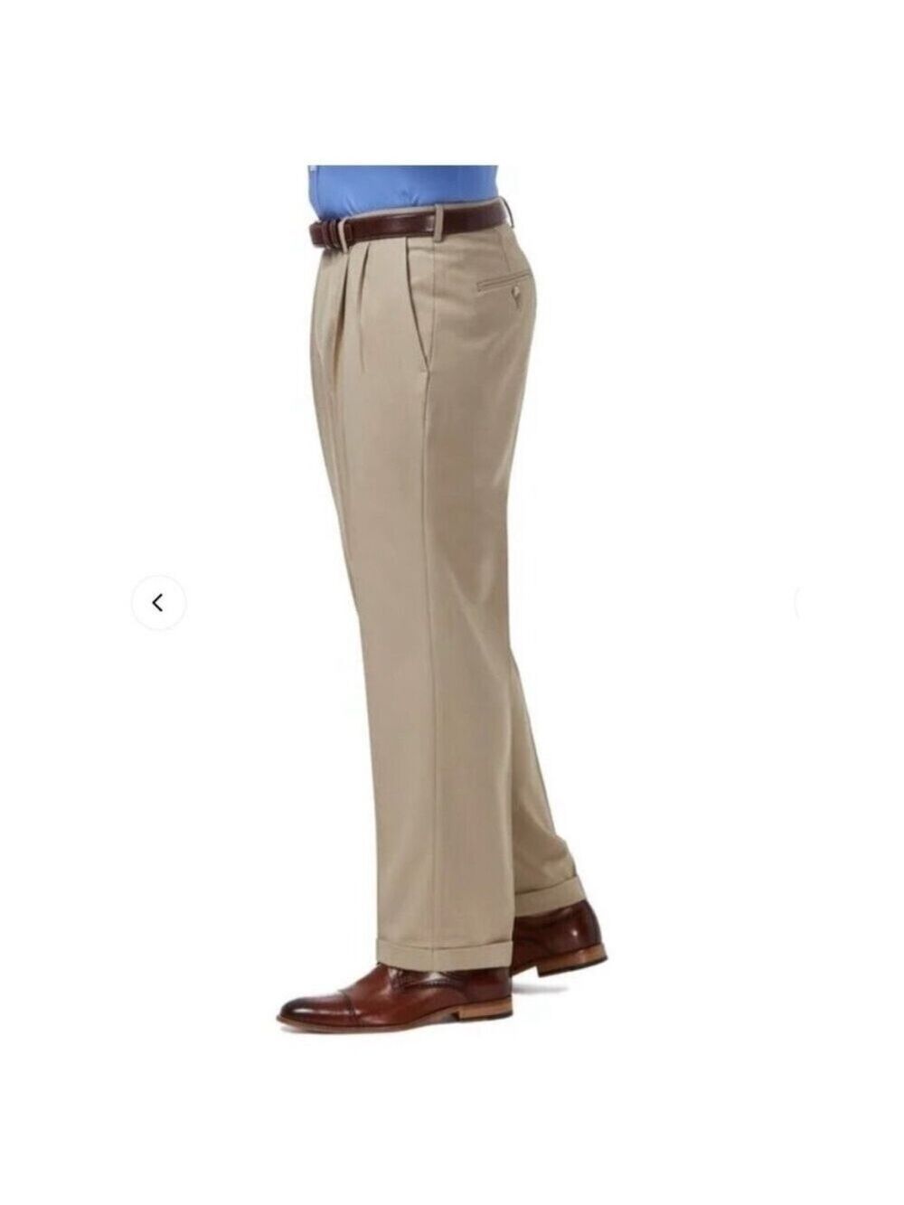 Haggar Men’s Classic Fit Stretch Trousers Dress Pants in Taupe - NWT